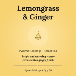 Lemongrass & Ginger - Pyramid Tea Bags 50 Pack thumbnail 2