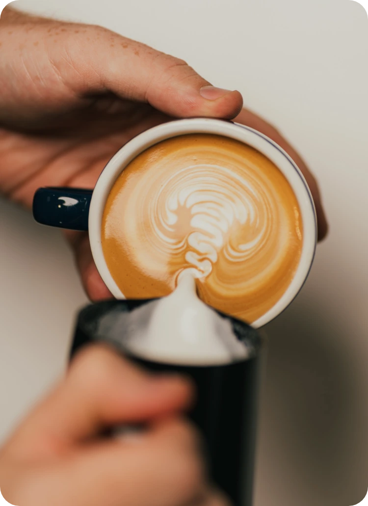 Latte Art is included in our barista training courses.